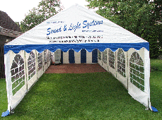 PVC Zelt 4 x 10 Innenansicht