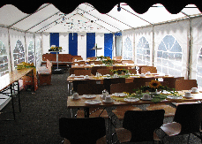 PVC Zelt 4 x 10 Bestuhlt